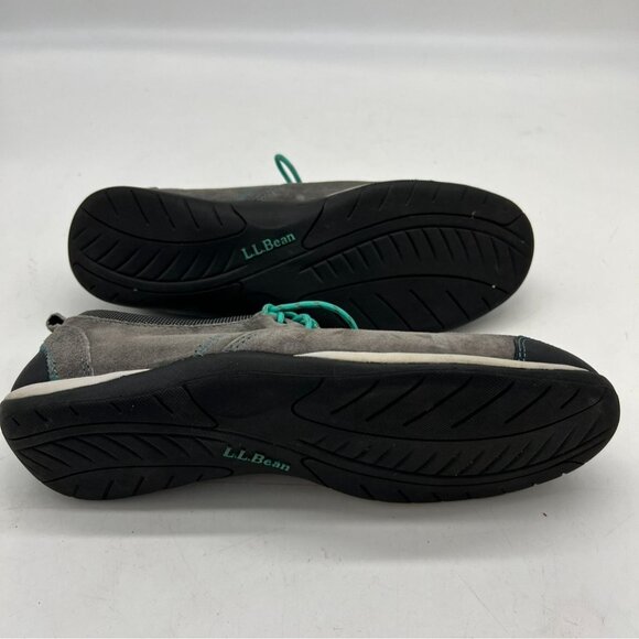 L.L.Bean Womens Beansport Feldspar Athletic Shoes 11M Gray Suede Activewear - Picture 6 of 8